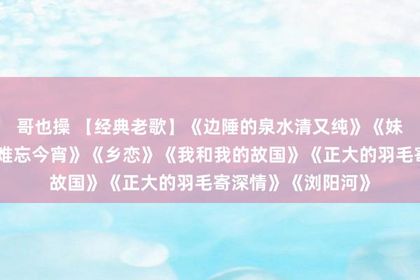 哥也操 【经典老歌】《边陲的泉水清又纯》《妹妹找哥泪花流》《难忘今宵》《乡恋》《我和我的故国》《正大的羽毛寄深情》《浏阳河》