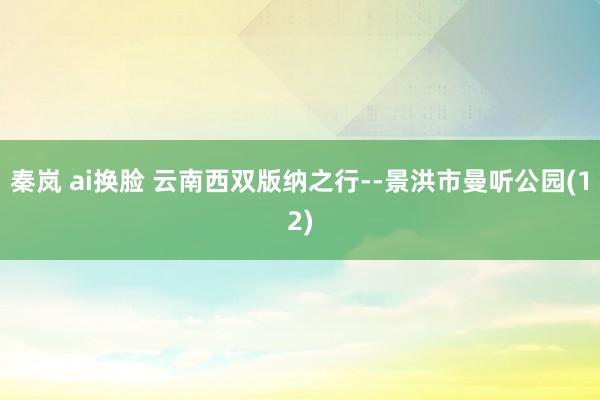 秦岚 ai换脸 云南西双版纳之行--景洪市曼听公园(12)