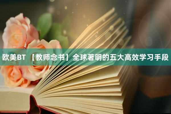 欧美BT 【教师念书】全球著明的五大高效学习手段