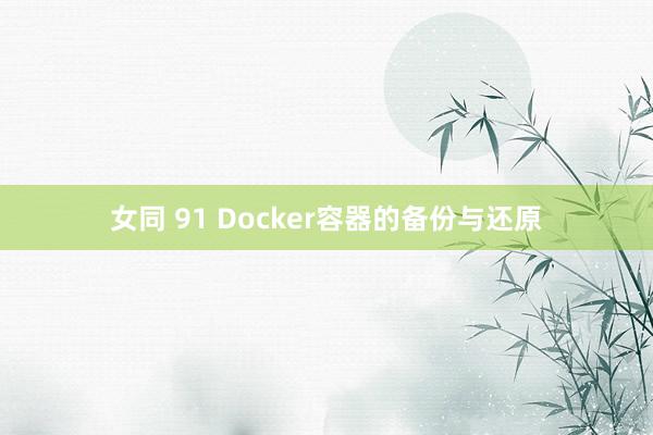 女同 91 Docker容器的备份与还原