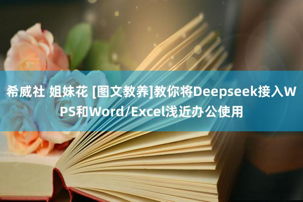 希威社 姐妹花 [图文教养]教你将Deepseek接入WPS和Word/Excel浅近办公使用